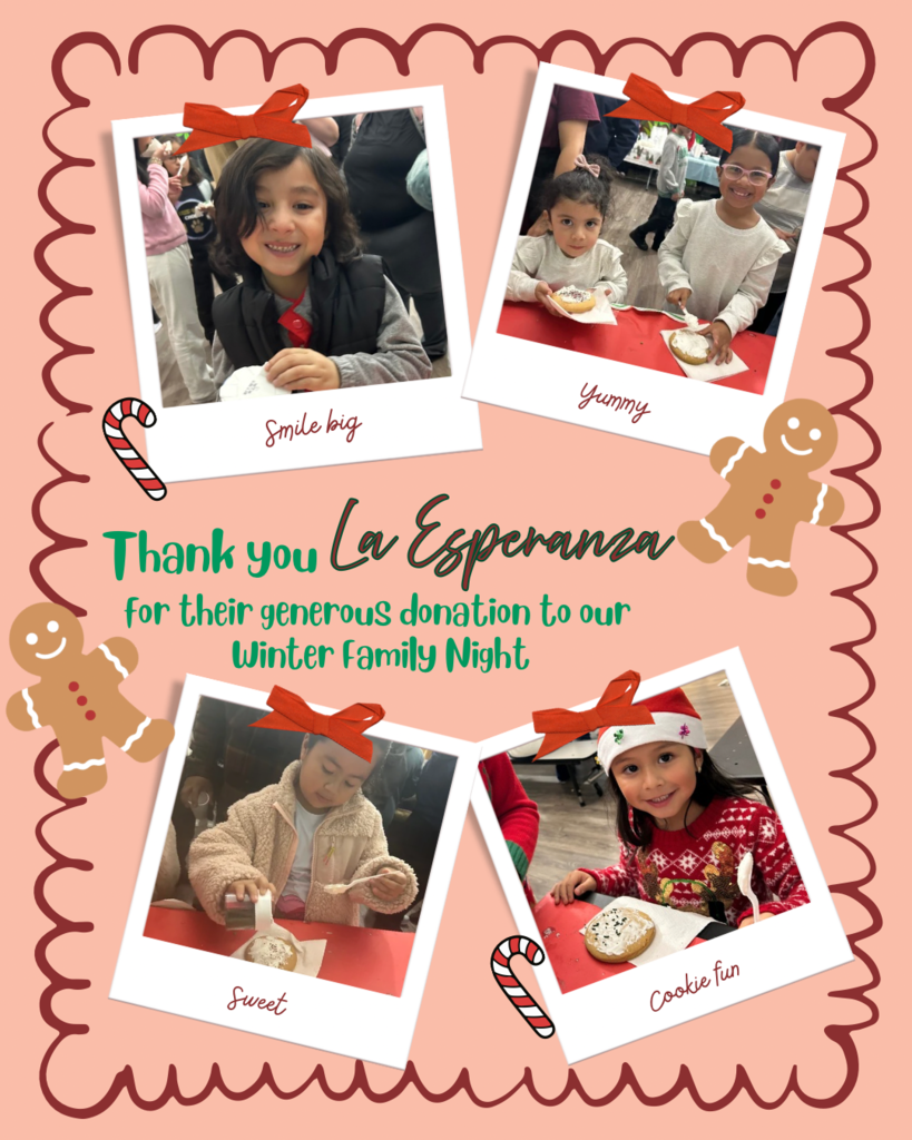 La Esperanza donation to Winter Science Family Night