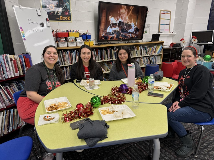 Third Grade Teacher at the Christmas Luncheon 