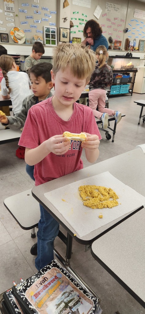 2nd grade students making and selling dog treats