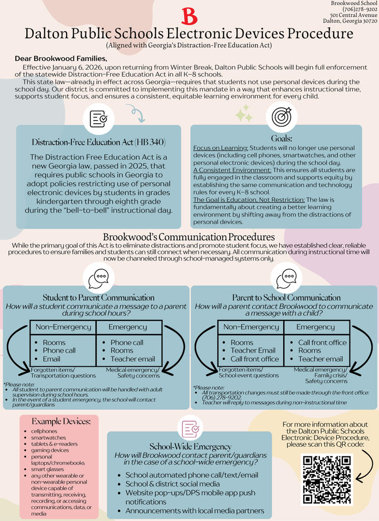 Dalton Public Schools Electronic Devices Procedure