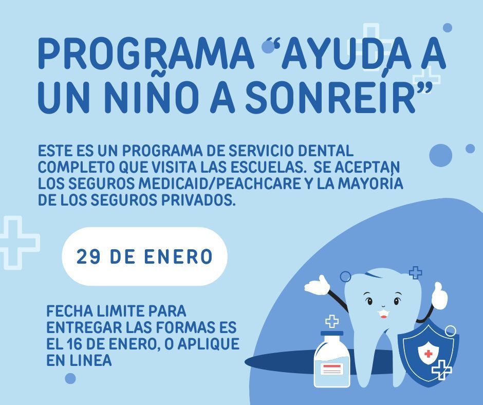 Help a Child Smile Program Flyer-Spanish