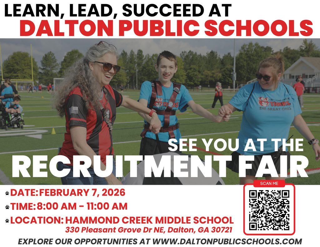 Dalton Public Schools Recruitment Fair ā February 7, 8ā11 AM Discover how you can learn, lead, and succeed with team Dalton. Donāt miss your chance to explore career opportunities across the district!