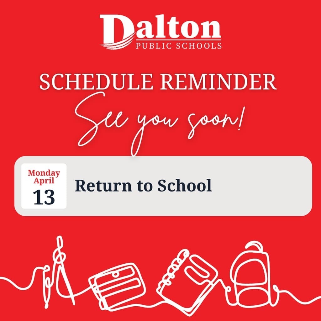We can't wait to welcome back our students tomorrow after Spring Break! See you soon!