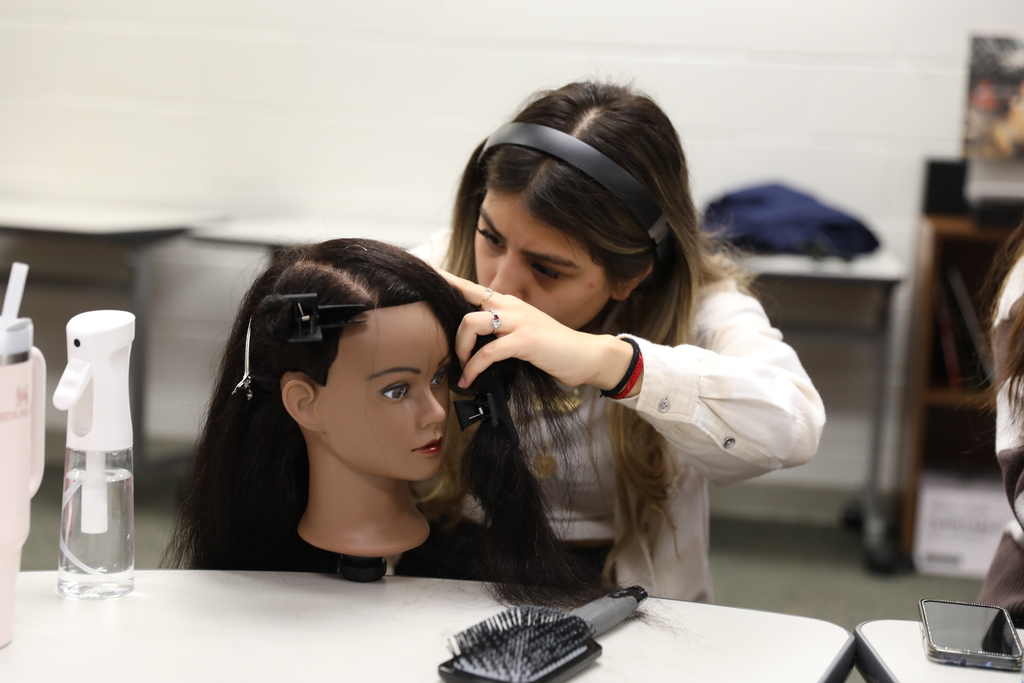 CTAE Month highlight ✂️ Barbering students at The Dalton Academy are building essential skills by learning how to properly section hair with instructor Daniel De La Fuente. This foundational technique sets the stage for future success in the industry—and soon they’ll be learning in a newly remodeled, specialized Barbering and Cosmetology classroom at The Academy! #CTAEMonth