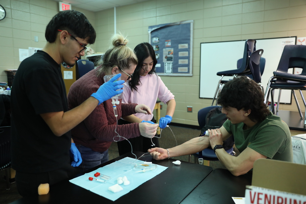 CTAE Month highlight 🩺 Health Care Science (Patient Care) students at Dalton High School are developing essential clinical skills with instructor Heather Sliger. From taking vital signs and performing CPR to learning foundational patient care techniques, students are gaining hands-on experience that prepares them for future careers in the health care field. #CTAEMonth