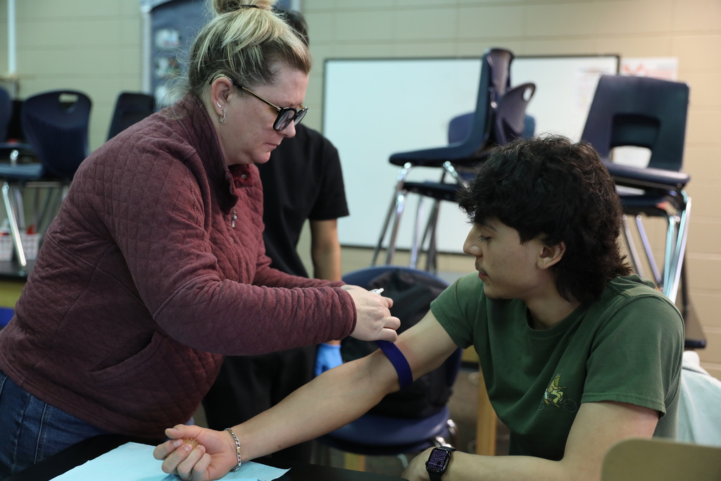 CTAE Month highlight 🩺 Health Care Science (Patient Care) students at Dalton High School are developing essential clinical skills with instructor Heather Sliger. From taking vital signs and performing CPR to learning foundational patient care techniques, students are gaining hands-on experience that prepares them for future careers in the health care field. #CTAEMonth