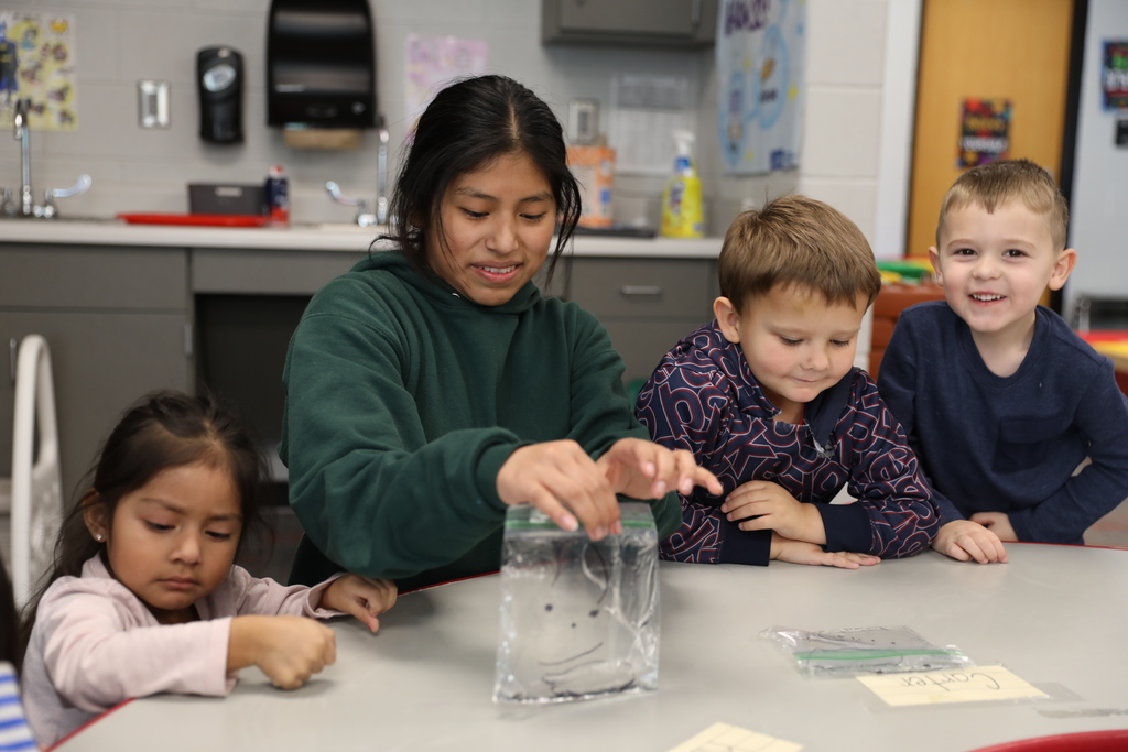 CTAE Month highlight ❄️📚 Early Childhood Education students at The Dalton Academy, led by instructor Evangeline Starks, are gaining real-world experience by stepping into the role of teacher for our youngest learners. From brainstorming lesson plans to teaching engaging, hands-on concepts with kindness and care, students are learning what it truly means to serve early learners. In this activity, students explored a winter theme by creating “snow” right in their own classroom! #CTAEMonth
