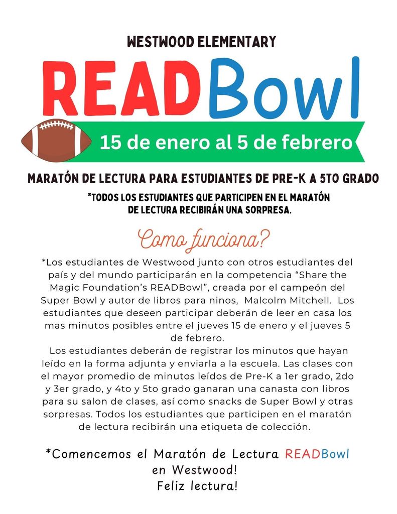 Read-A-Thon Flyer-Spanish