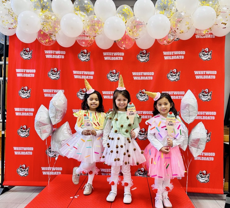 Students dress up like ice cream with 100 sprinkles 