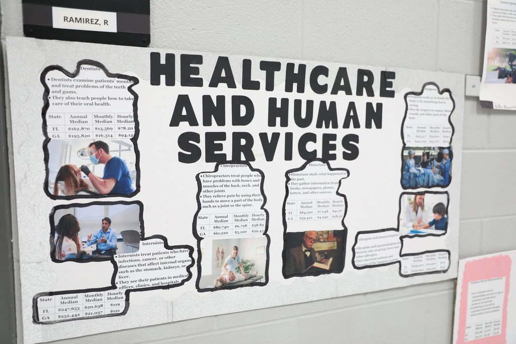 CTAE Month highlight 🧭 Career Exploration students at Hammond Creek Middle School, led by instructor Raul Ramirez, are discovering the wide range of career clusters and learning about the many job opportunities available to them. This course helps students build awareness of their interests and strengths while preparing them to make informed choices about future CTAE pathways. #CTAEMonth