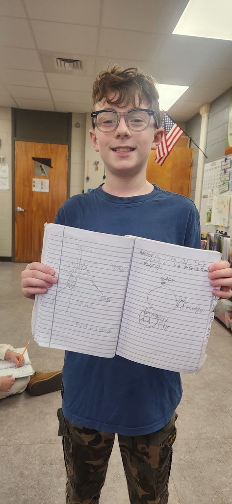 students sharing STEM journals