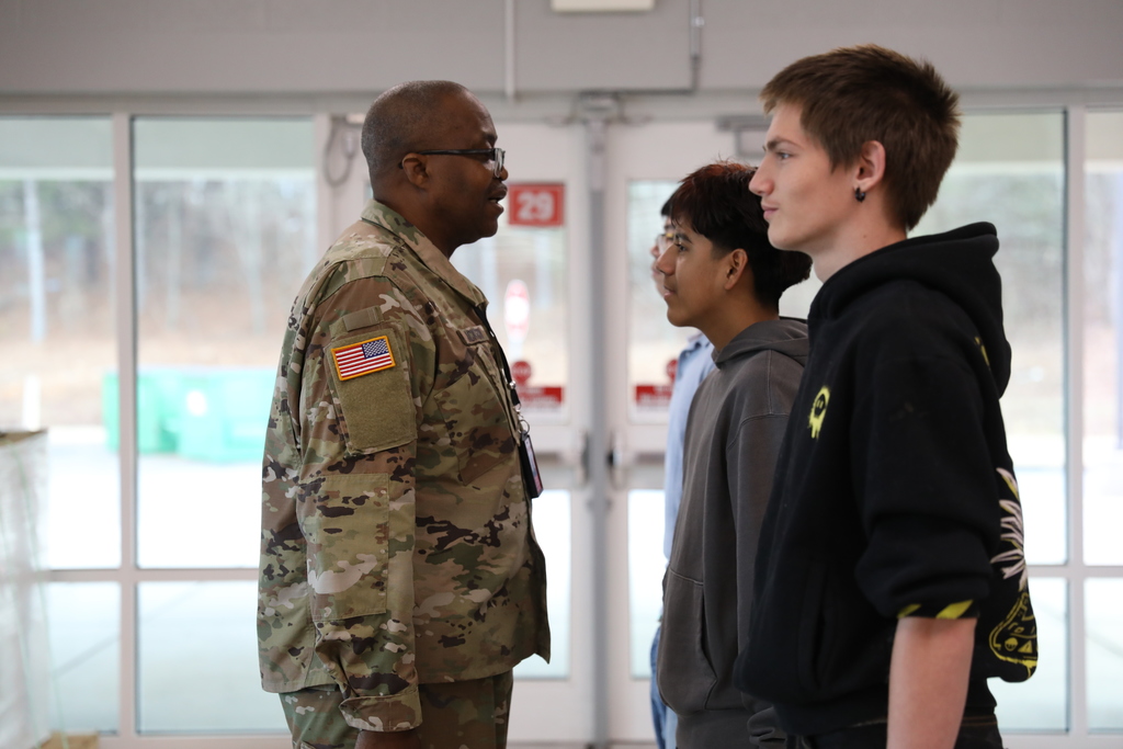 CTAE Month highlight 🎖️ Junior Reserve Officers’ Training Corps (Army) students at The Dalton Academy, led by Captain Bill Jinright and First Sergeant Eugene Jackson, are learning the foundations of leadership, teamwork, and discipline. In these photos, students are practicing stationary movements and marching techniques in preparation for their Homecoming parade while developing leadership skills through group-led instruction that teaches duties, responsibilities, and effective command. #CTAEMonth
