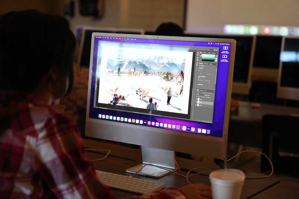 CTAE Month highlight 🎨🖥️ Graphic Communications students in Julia Castleberry’s Graphic Output Processes class are building essential design skills by learning the fundamentals of Photoshop and digital photo editing. Through hands-on projects, students are developing creativity, technical skills, and an understanding of visual communication used across many creative industries. #CTAEMonth