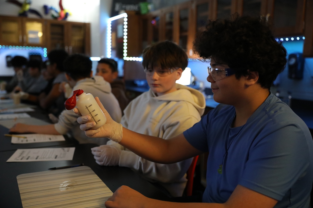 Classroom Spotlight:  Students in Chelsi Dill’s classroom at Hammond Creek Middle School are diving into the world of fungi! As part of their lesson, students conducted a hands-on experiment combining yeast, sugar, and warm water. As the yeast consumed the sugar, it released carbon dioxide—causing a balloon placed on top of the bottle to inflate. Engaging activities like this help bring science concepts to life and spark curiosity in the classroom! 🍄✨
