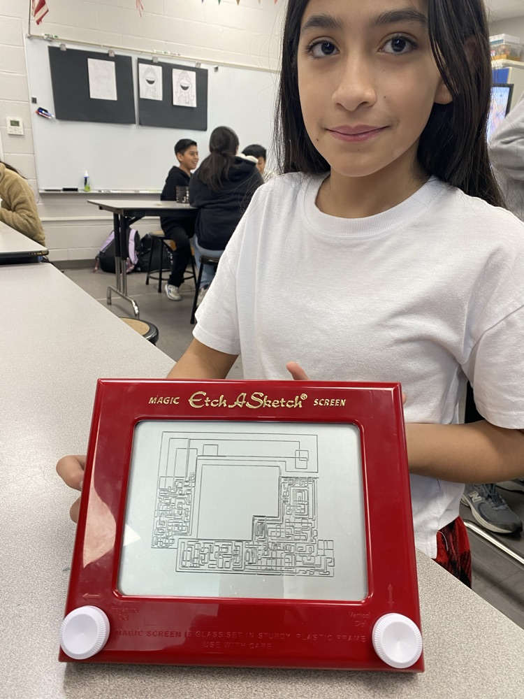 student with artwork