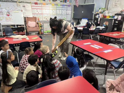 kindergarteners in class