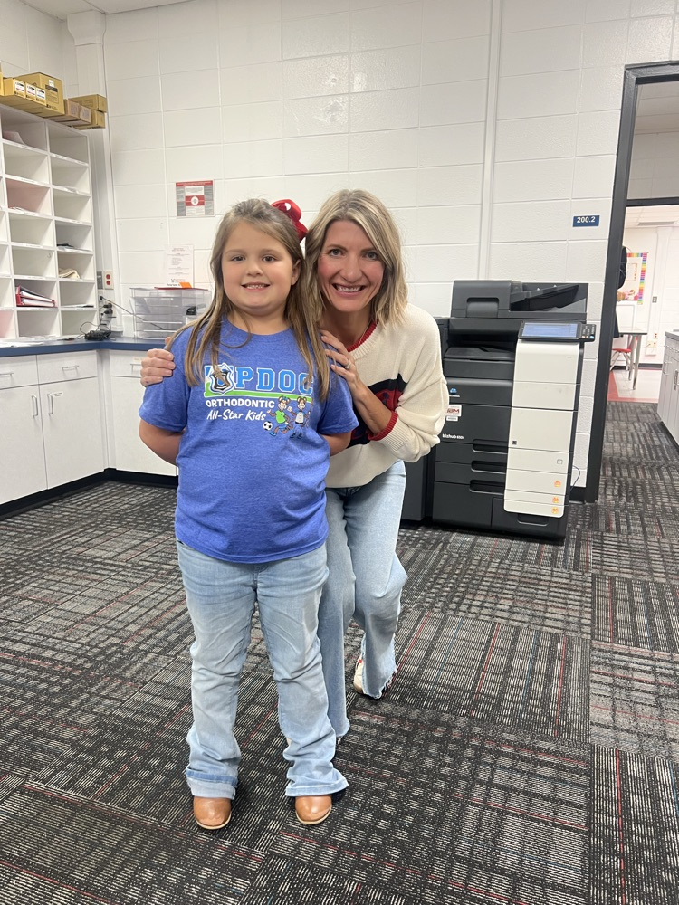 Mrs. Smith with a 1sr grads student 