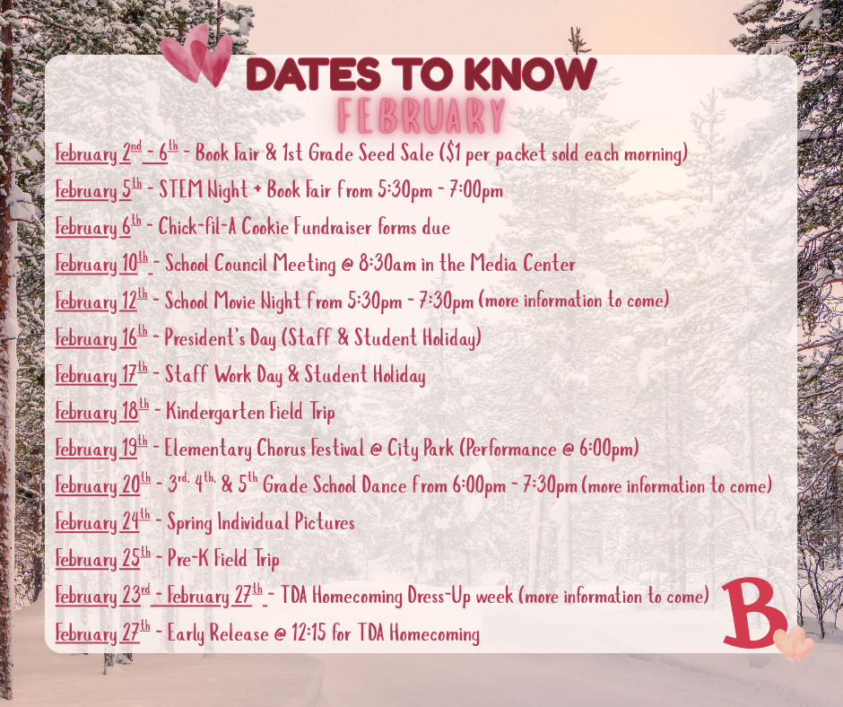 February dates to know