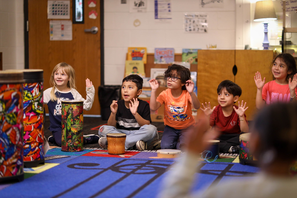 Classroom Spotlight 🥁 Students in Elizabeth Cantrell’s music class at Westwood School are diving into world music and feeling the beat on the African drums!