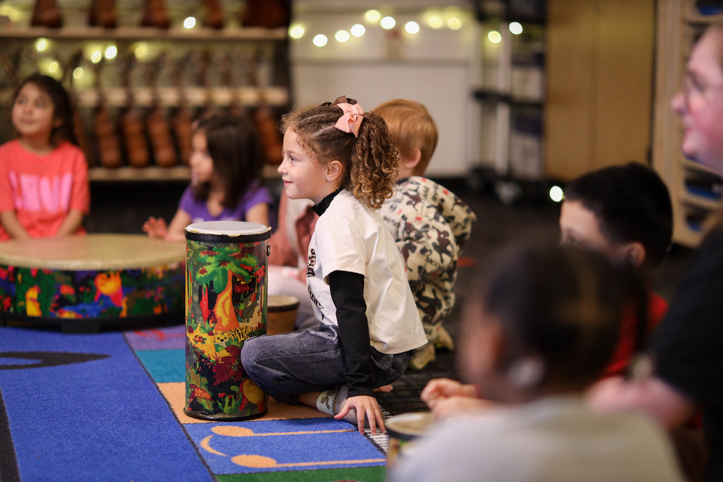 Classroom Spotlight 🥁 Students in Elizabeth Cantrell’s music class at Westwood School are diving into world music and feeling the beat on the African drums!