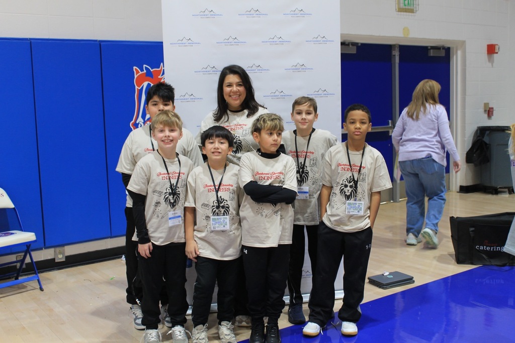 Students at a technology competition