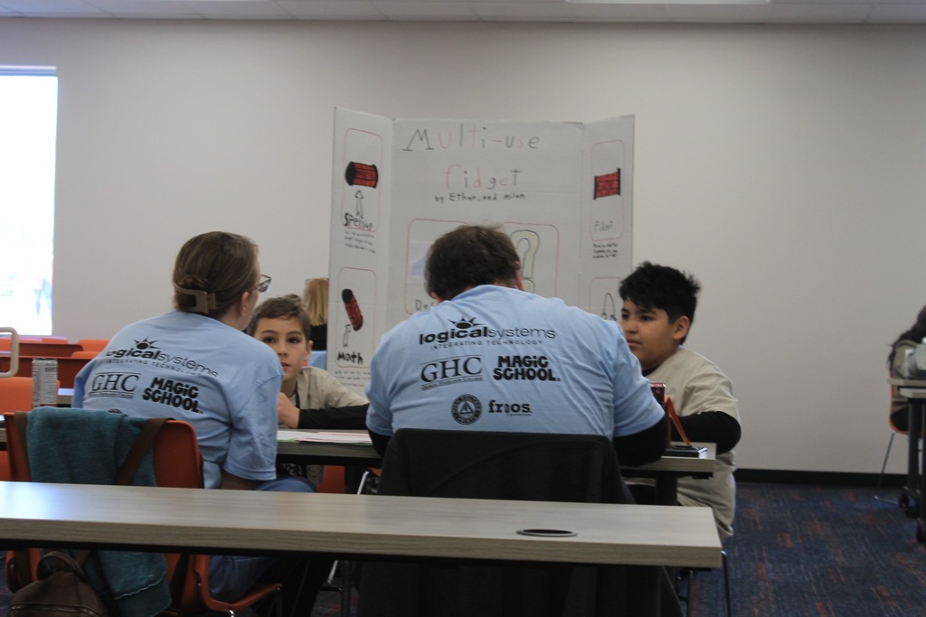 Students at a technology competition
