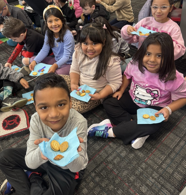 Students tasting peanut food 