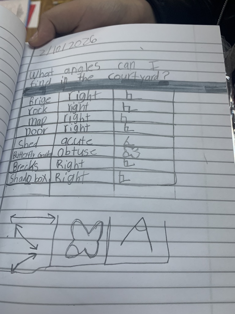 4th grade students outside measuring angles