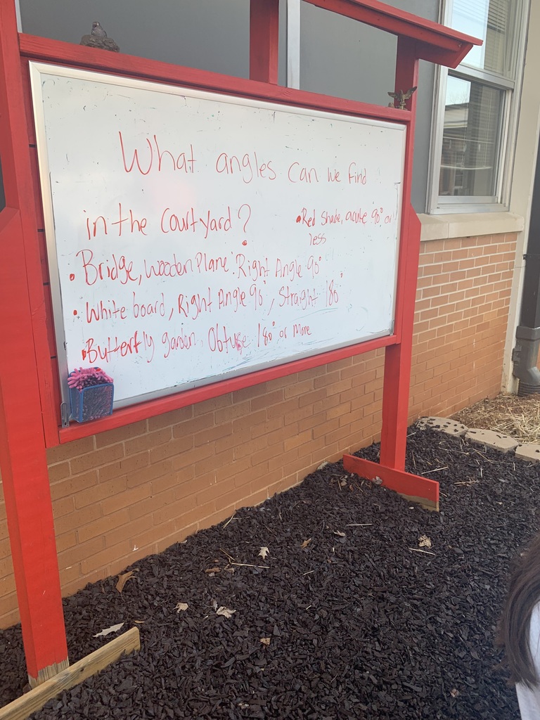 4th grade students outside measuring angles