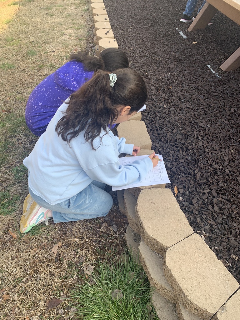 4th grade students outside measuring angles