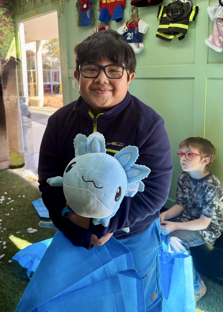 A student with his buddy 