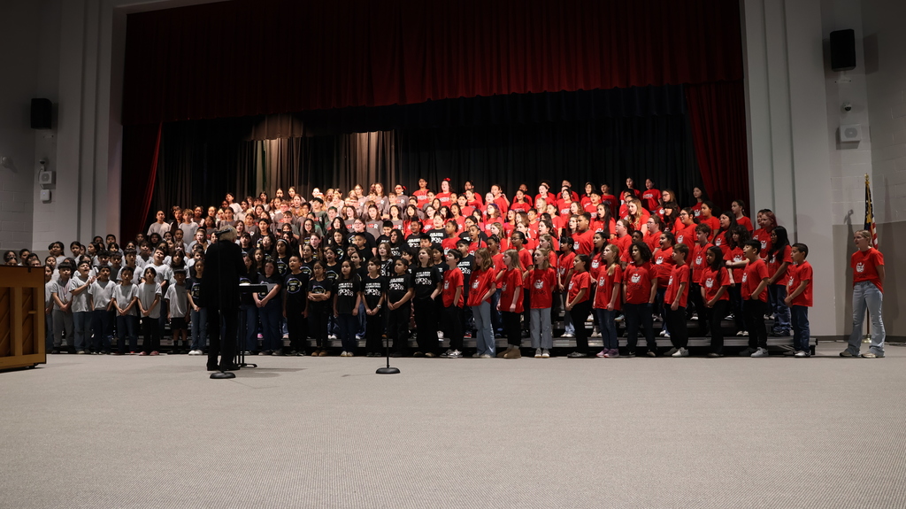Elementary students from across the district came together at City Park School yesterday for the annual Elementary Choral Festival. After spending the day rehearsing and refining their performance, the students took the stage to present a joyful medley of songs for their families and friends.