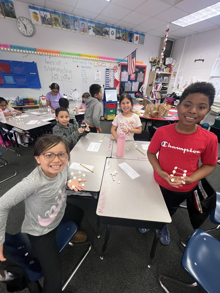 marshmallow and toothpick shapes