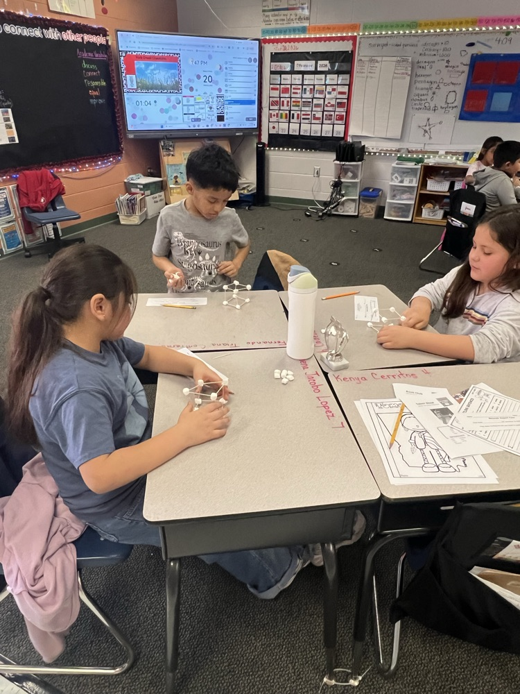 marshmallow and toothpick shapes