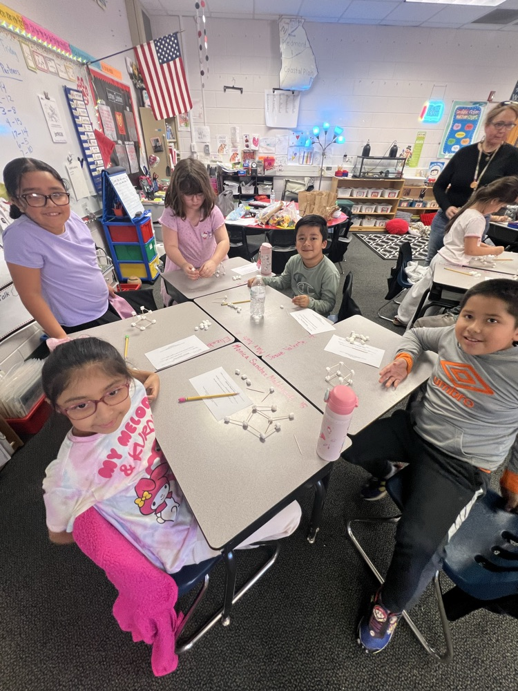 marshmallow and toothpick shapes