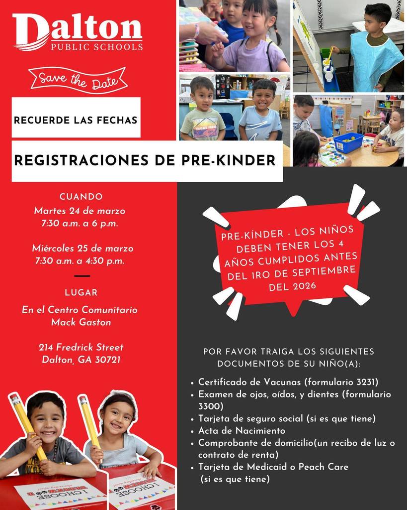 š Getting Ready for Pre-K Registration? Donāt forget to bring required documents, including immunization records, proof of address, and your childās birth certificate. š
March 24ā25 | š Mack Gaston Community Center