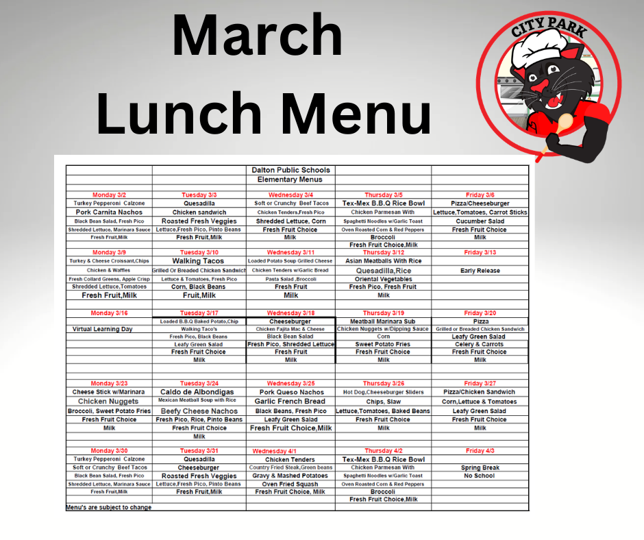 lunch menu graphic