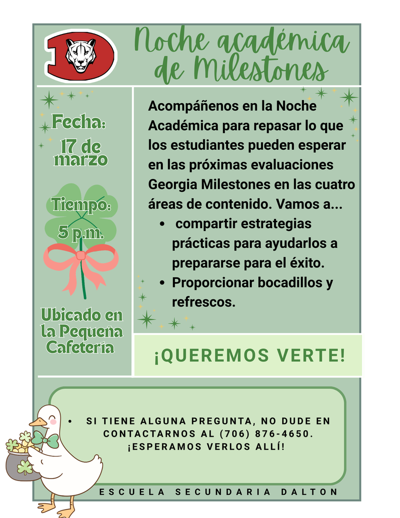 Milestones Academic Night