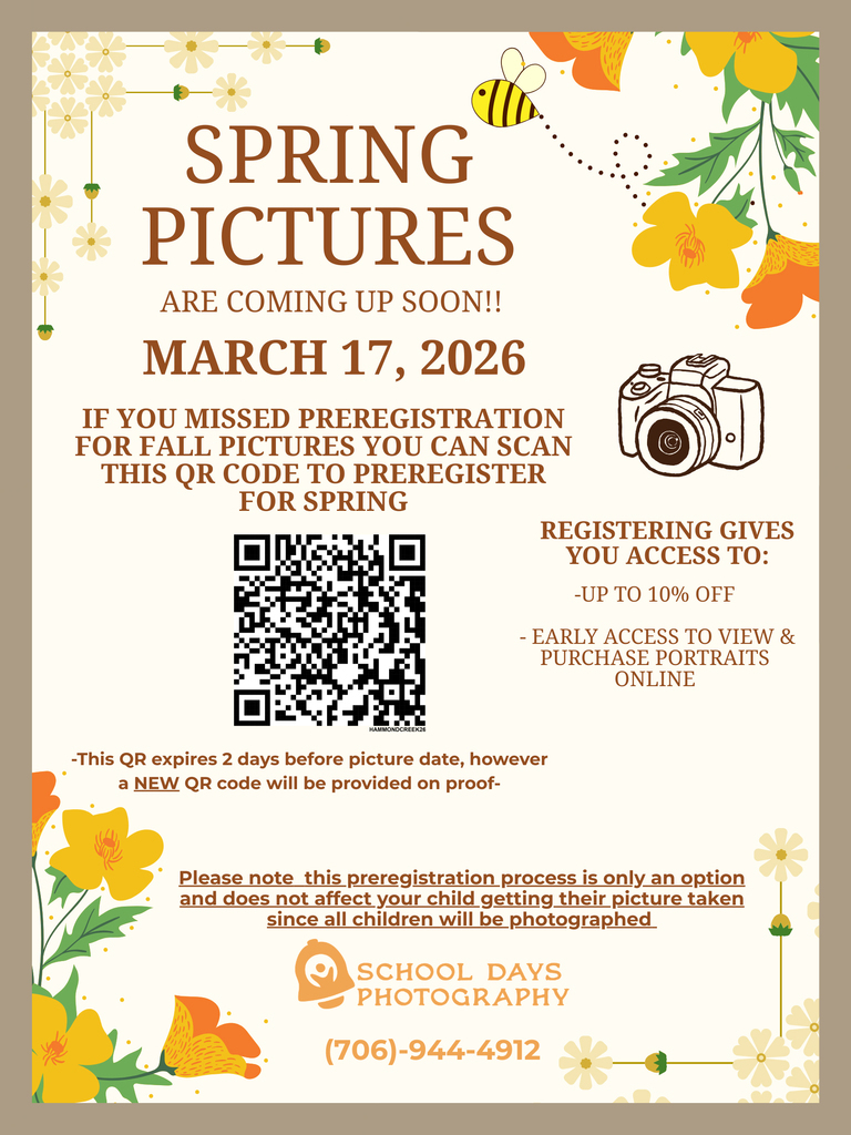 school days photography spring picture flyer