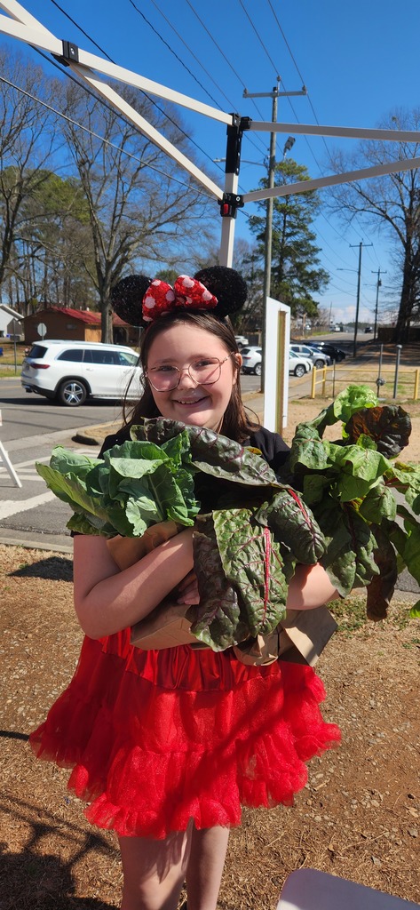 students working at the farmers market