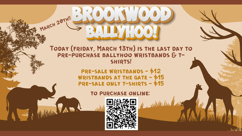 scan the qr code to pre-purchase ballyhoo wristbands and t-shirts! today is the last day to order!
