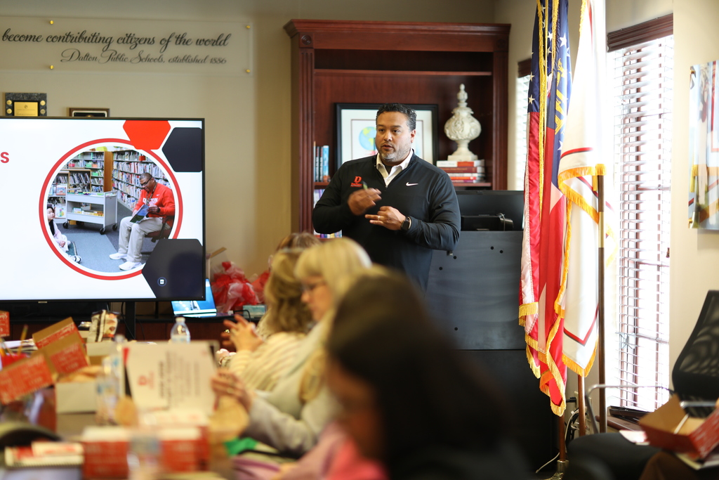 Deputy Superintendent Nick Sun was honored to present to the WIN – Women’s Innovative Network recently, a group of influential women leaders from across Dalton and Whitfield County representing local businesses, nonprofits, and organizations.  During the meeting, he highlighted Dalton Public Schools’ mission, vision, commitments, and strong culture of excellence, sharing how the district is working every day to create meaningful opportunities for students and make a lasting impact in our community. We are proud to share the story of Dalton Public Schools and the incredible work happening across our district. #DaltonPublicSchools #LearnLeadSucceed 