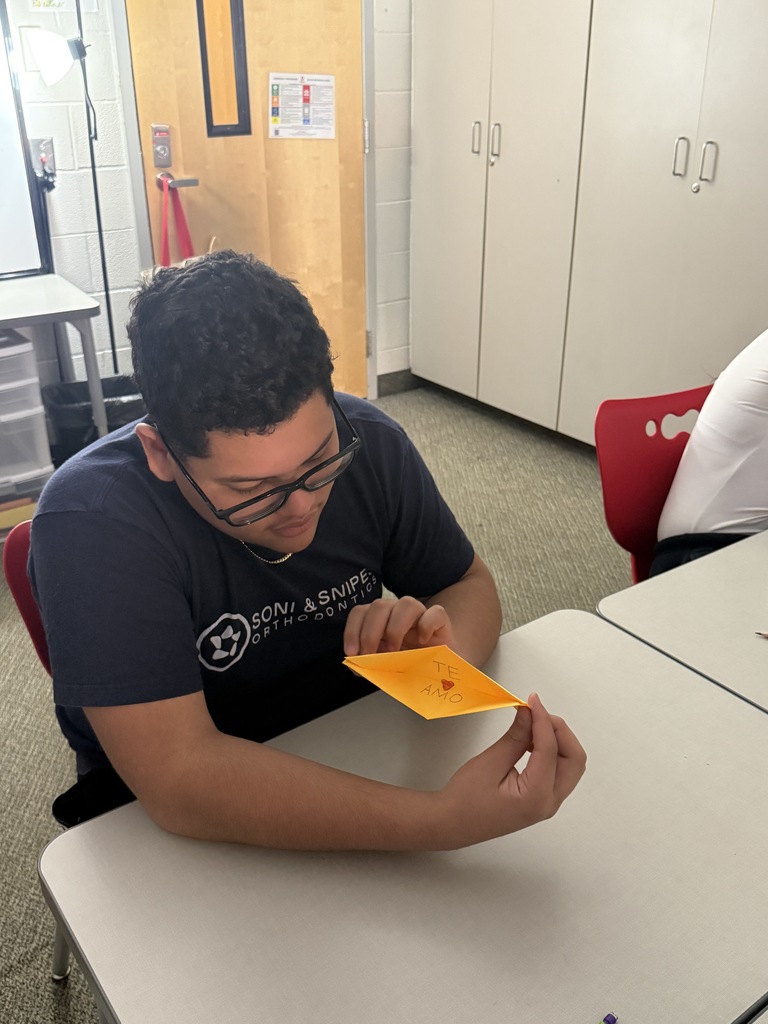 ELA Students Doing Origami