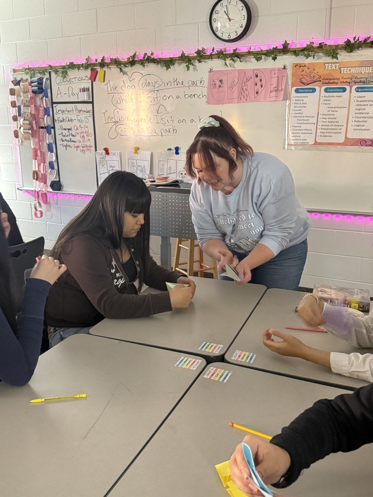 ELA Students Doing Origami
