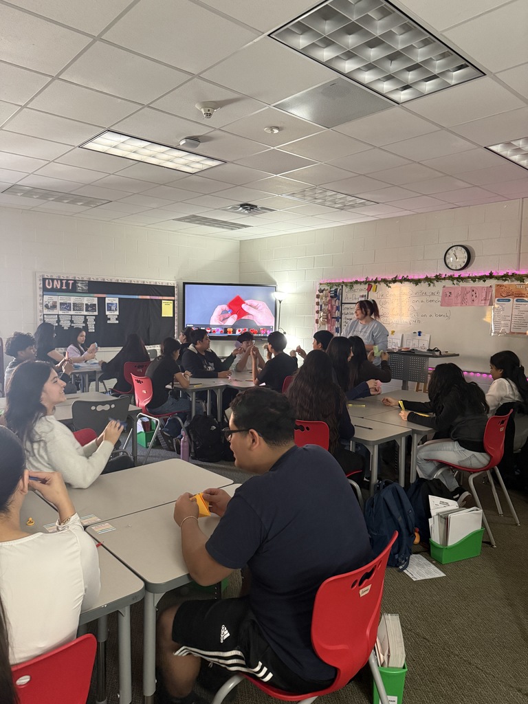 ELA Students Doing Origami