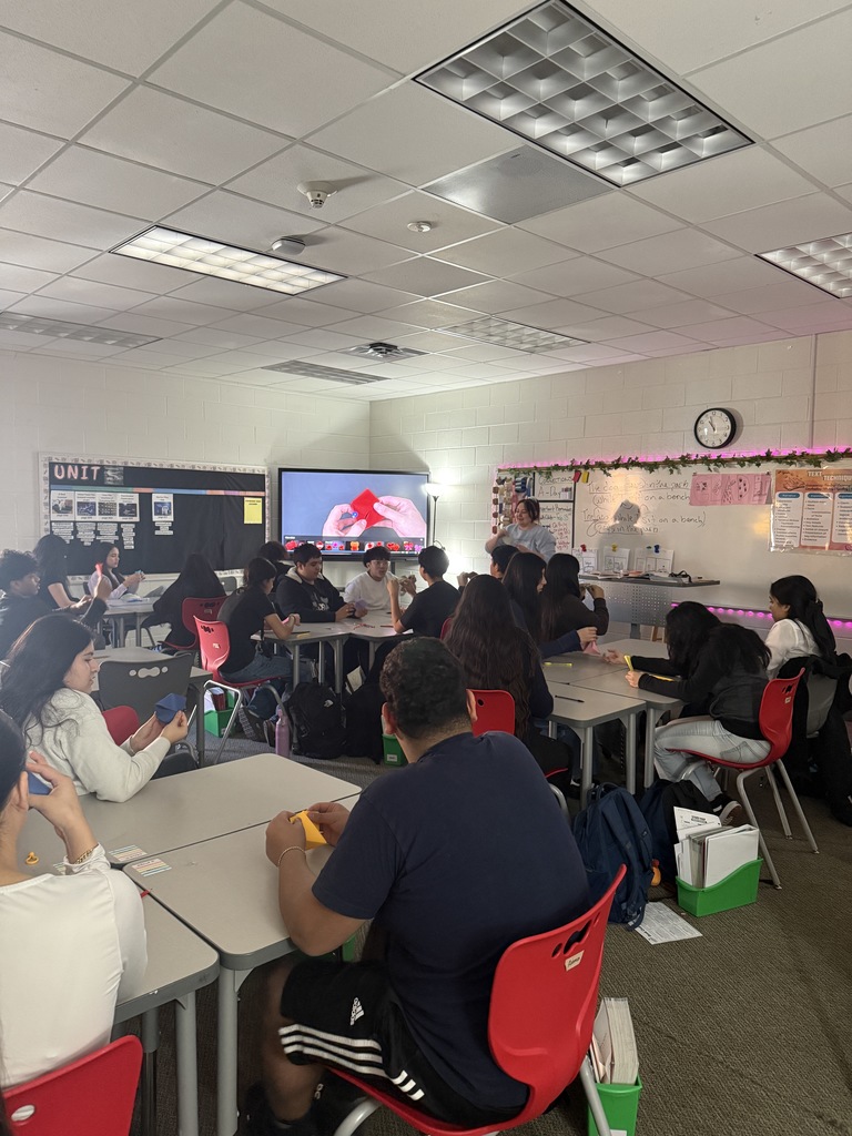 ELA Students Doing Origami