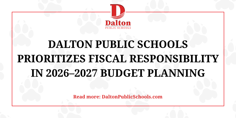Our commitment to Dalton goes beyond the classroom. As we prepare the 2026–2027 budget, Dalton Public Schools is working to balance student needs with responsible financial planning and a continued focus on our community.  READ MORE: https://www.daltonpublicschools.com/article/2775484