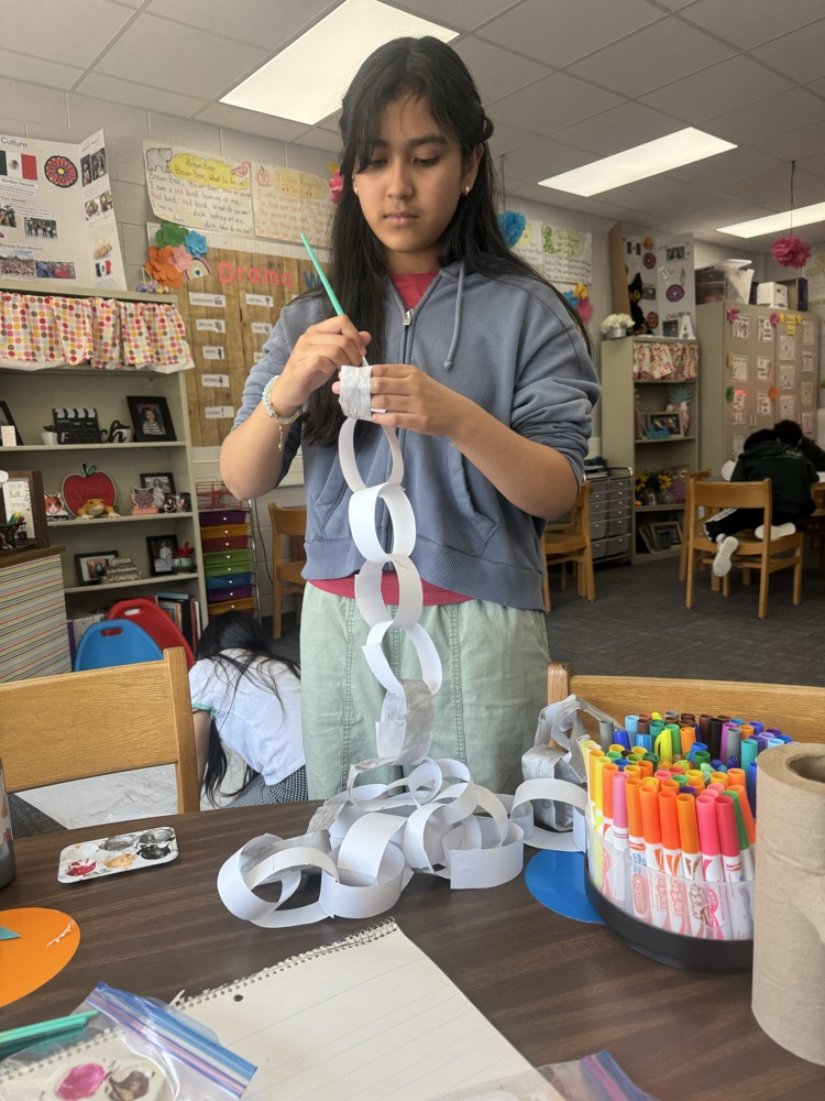 drama students making props