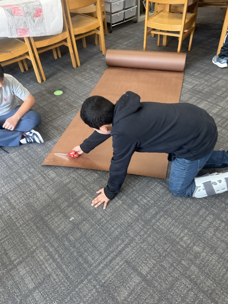 drama students making props