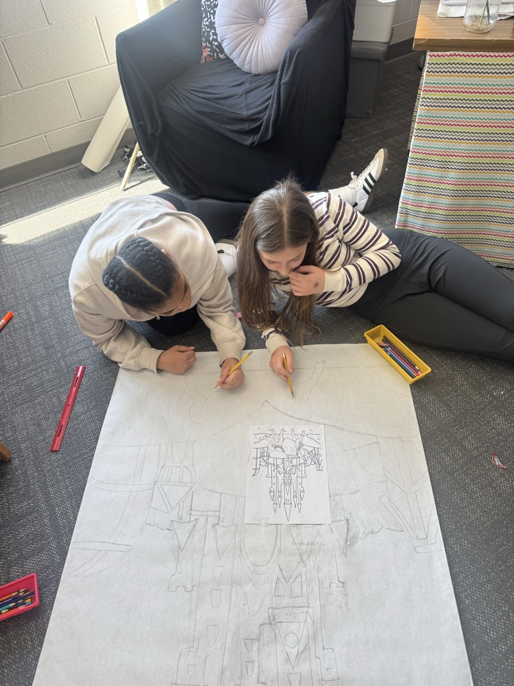 drama students making props